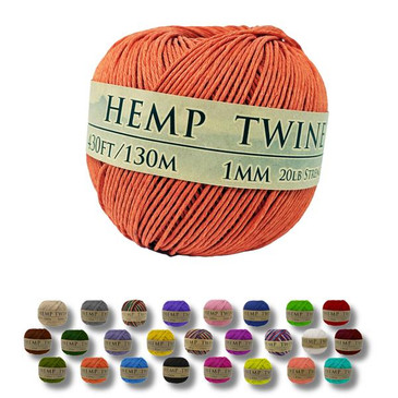 Hemptopia Orange Hemp Twine 