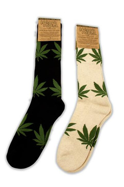 Hemptopia Hemp Leaf Long Hemp Socks
