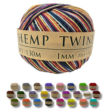Hemptopia Rainbow Variegated Hemp Twine 