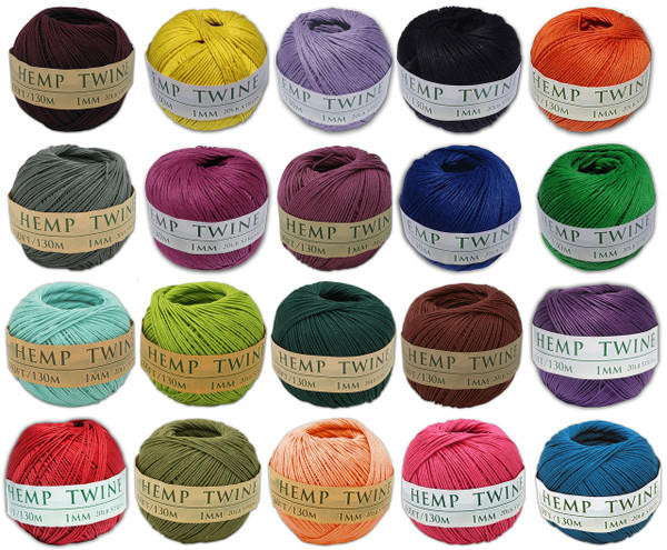Hemptopia 20 Hemp Twine Colors Variety Bundle