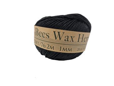 Hemptopia Black bees wax hemp twine front