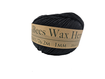 Hemptopia Black bees wax hemp twine front