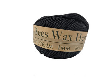 Hemptopia Black Bee's Wax Hemp Wick Twine