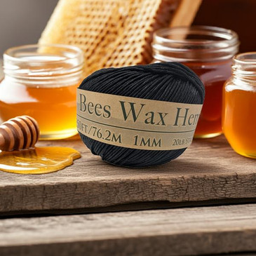  Hemptopia Black Bee's Wax Hemp Wick Twine 