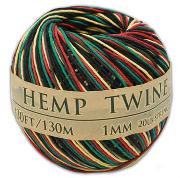 1mm Variegated Rasta Hemp Twine