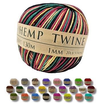 Hemptopia 1mm Variegated Rasta Hemp Twine 
