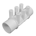 10330 Manifold PVC, Water,  WATERW,  2in Spg x 2in Spg x (6) 3/4in SB ports
