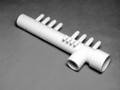 10112 Manifold PVC, Air,  WATERW, 1inS x 1in Spg x 1in Spg x (8) 3/8in SB, (4) Plgs