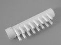 10899 Manifold PVC, Air,  WATERW, 1.5inS x 1.5inSpg x (16) 3/8inSB Ports