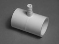 10623 FITTINGS PVC, Barbed Tee Adapter,  WATERW, 1inS x 1inS x 3/8inRB
