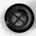 11486 BODY,  VENT WALL-FITTING W/ GRATE. BLACK,  DHP