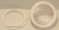 BEZEL/WALLFITTING, W/ VHB GASKET, WW 100% SHUT OFF VALVE, GLO, 2014