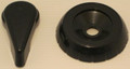 14934 KNOB, DIVERTER VALVE, 2 IN, BLACK, 5 SMOOTH NOTCHED WITH TEAR DROP HANDLE