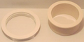 15059 DIVERTER VALVE, 2 IN,  WALLFITTING AND NUT, WHITE