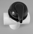 10818 Valve ASSEMBLY,  WATERW, Vert 2 Port(Diverter)Top Acc, Notched 2in, BLACK