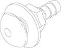 10302 Air INJECTOR WATER W,  Button Style,  1/4inB,  White,  3/8in Hole Size
