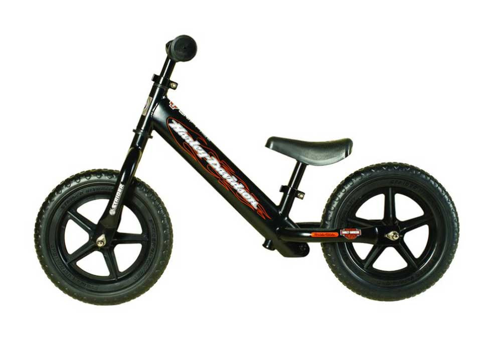 HarleyDavidson® Strider Bike, Boys Youth Black No Pedal Balance Bike