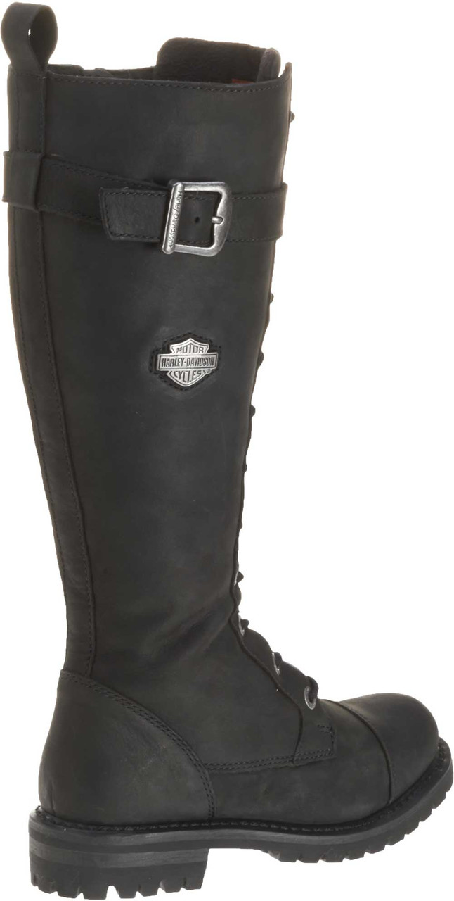 Harley-Davidson® Women&#39;s Savannah Black Leather 14-Inch Motorcycle Boots D81489 - Wisconsin ...