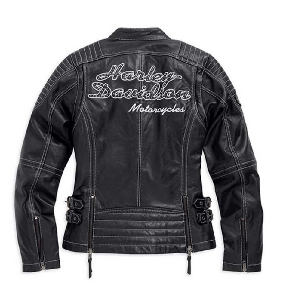 Harley-Davidson® Women's Agitator Leather Jacket, Black/White. 98086 ...