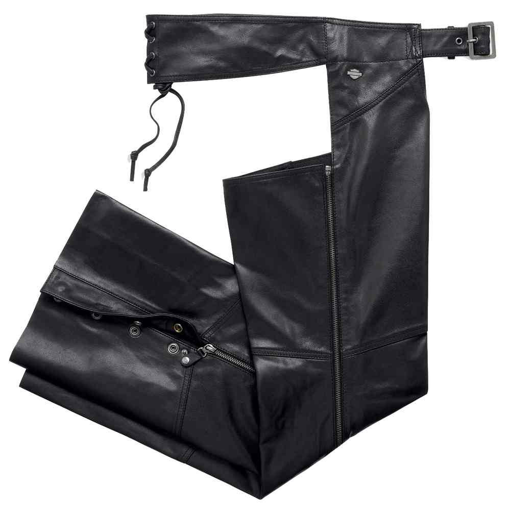 Harley-Davidson® Women's Essentials Leather Riding Chaps, Black. 98096