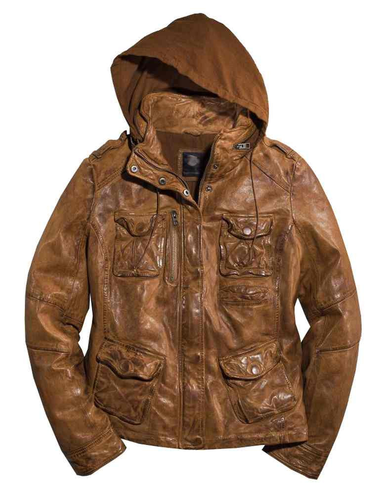 Harley-Davidson® Women's Vintage Hooded Leather Jacket, Brown 97156 ...