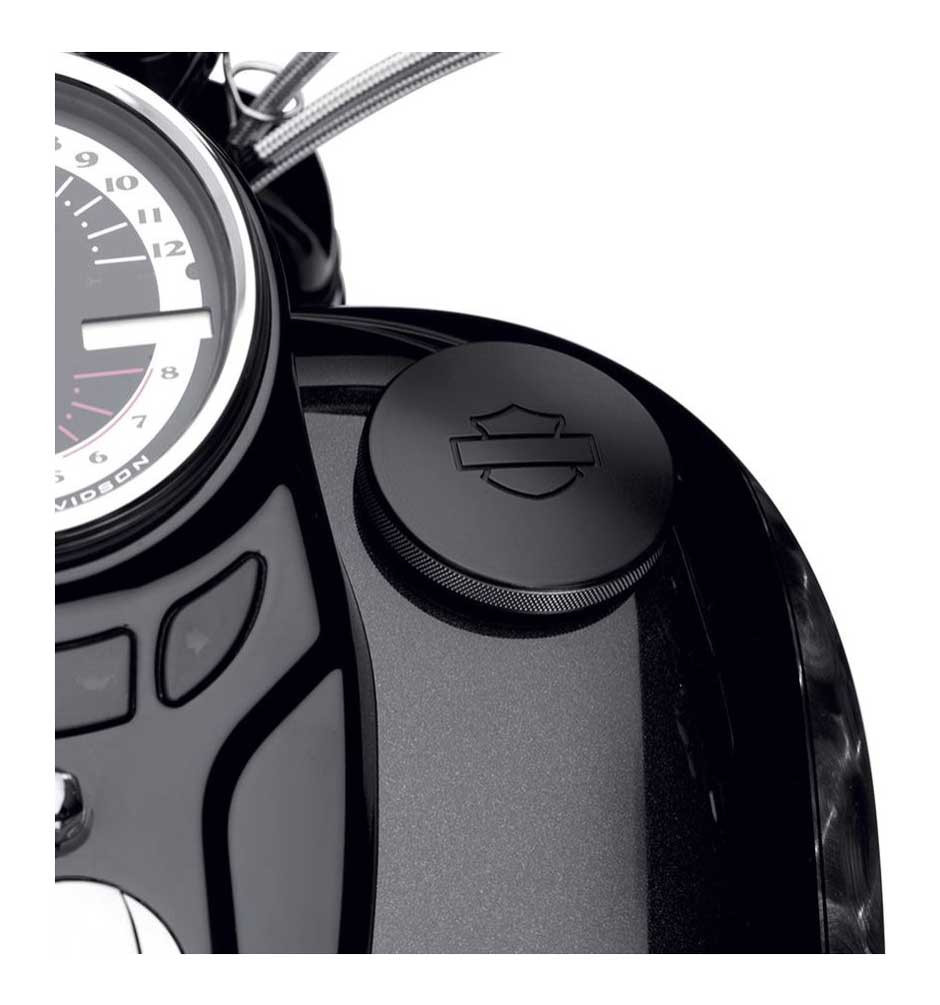 HarleyDavidson® Diamond Black Fuel Cap, Dyna/Softail/Sportster/Touring