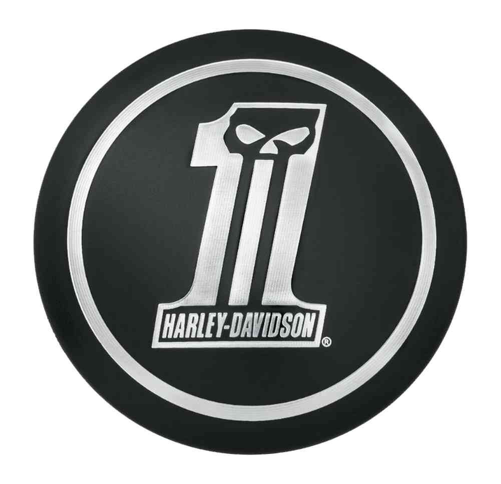 HarleyDavidson® Dark Custom Logo Fuel Cap Medallion, Adhesive Backing
