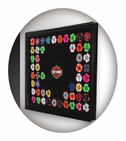HarleyDavidson® Bar & Shield Chip Collector's Frame, Holds 76 Poker