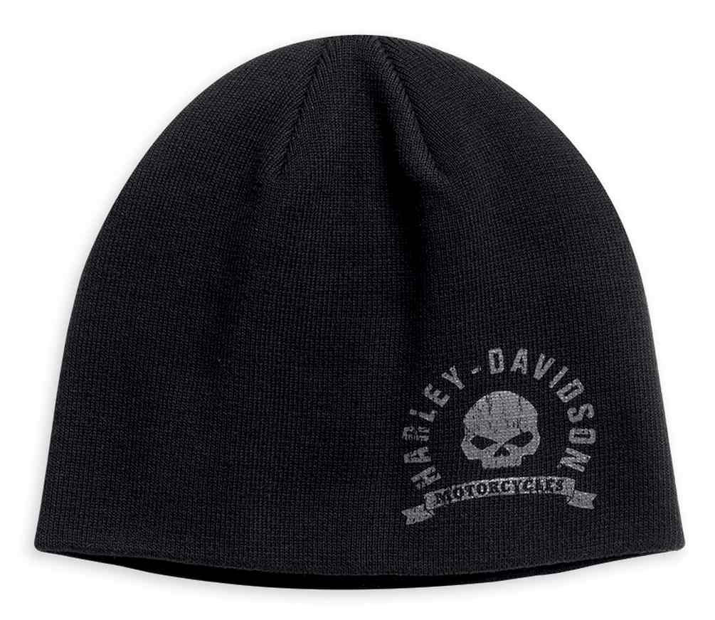 HarleyDavidson® Men's Willie G Skull Graphic Knit Beanie Hat, Black 9940716VM Wisconsin