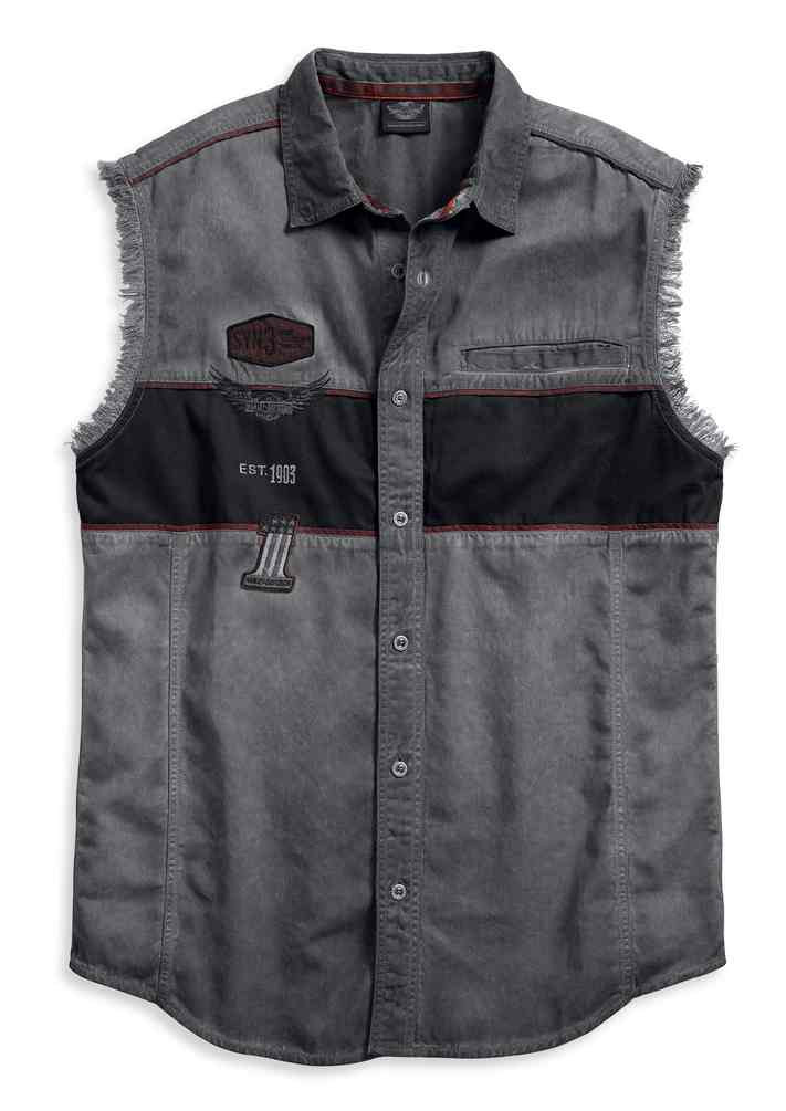 HarleyDavidson® Men's Iron Block Sleeveless Blowout Shirt, Black 99019
