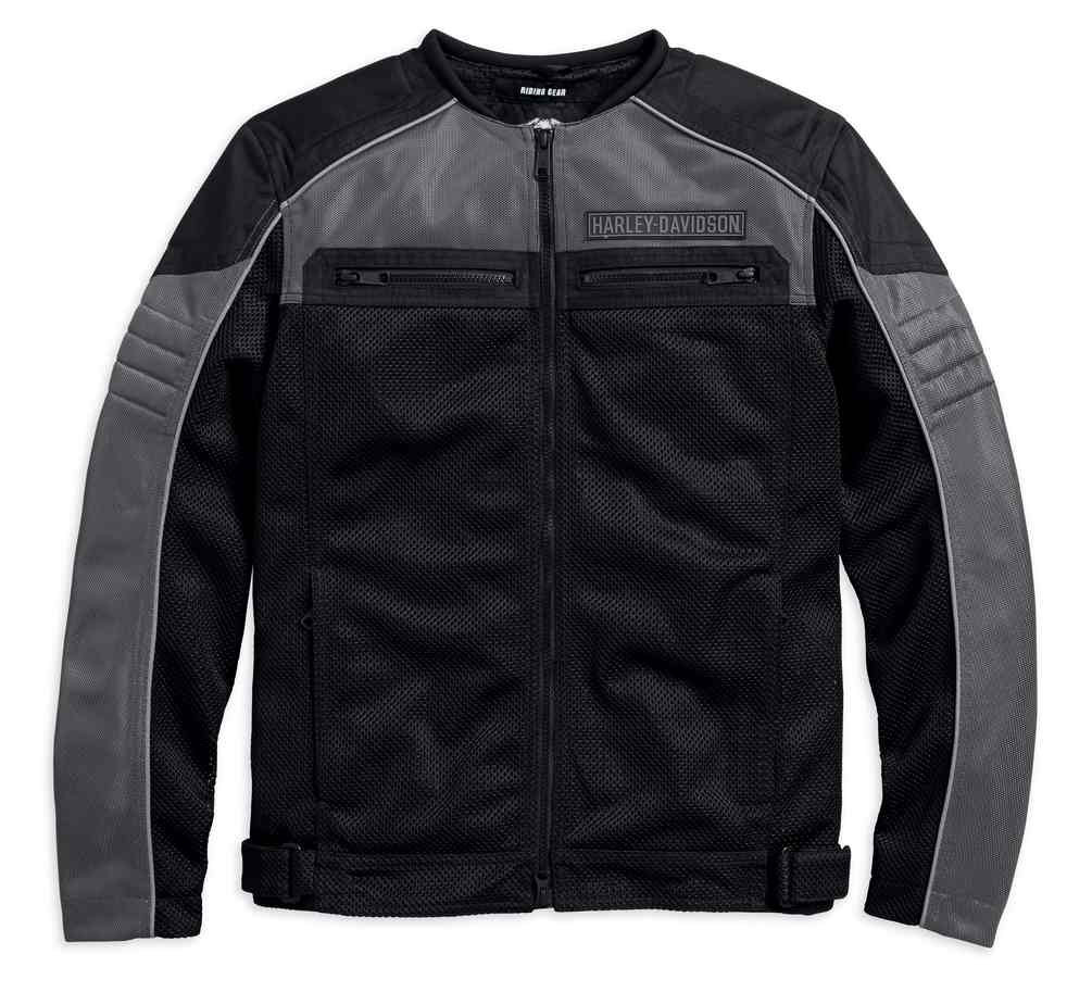 Harley-Davidson® Men's Toil Collarless Colorblocked Mesh Riding Jacket ...