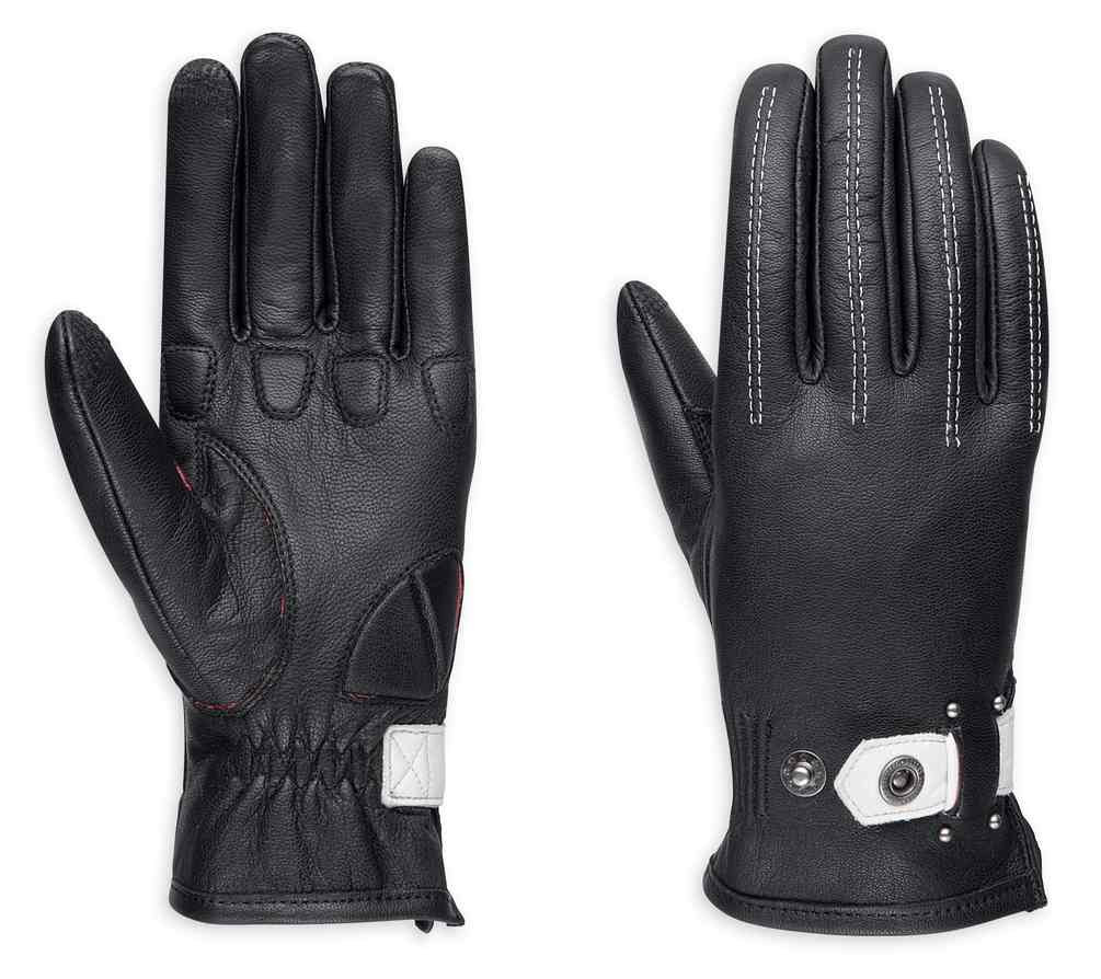 Harley Compass Harley-Davidson® Women's Compass Full-Finger Leather Gloves, Black ...