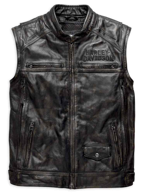 Harley-Davidson® Men&#39;s Ironwood Convertible Leather Jacket, Black 97167-17VM - Wisconsin Harley ...