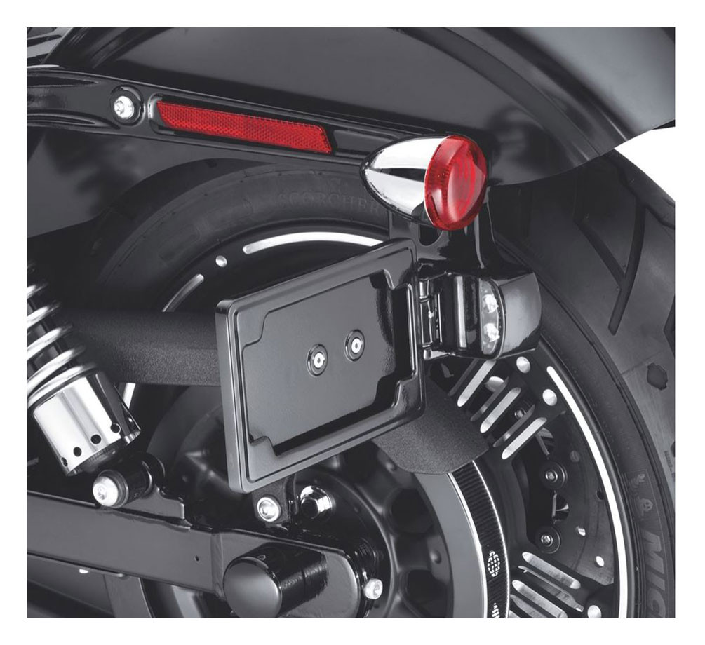 HarleyDavidson® SideMount License Plate Kit Black, Fits Dyna Models 6097810 Wisconsin