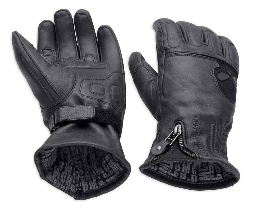HarleyDavidson® Men's Admiral Under Cuff Gauntlet Gloves, Black 98226