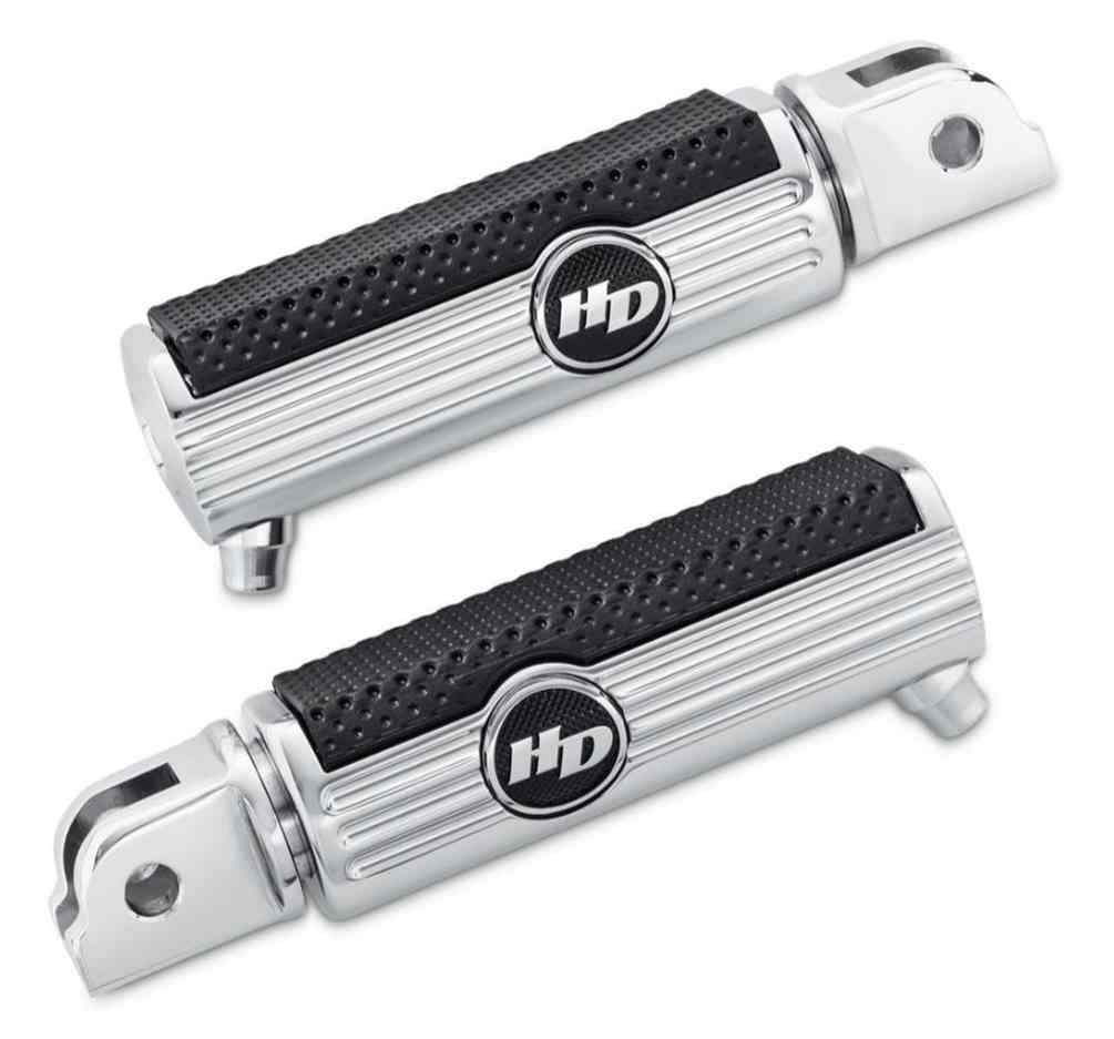 HarleyDavidson® Defiance Rider Footpegs w/ Removable Wear Peg Chrome