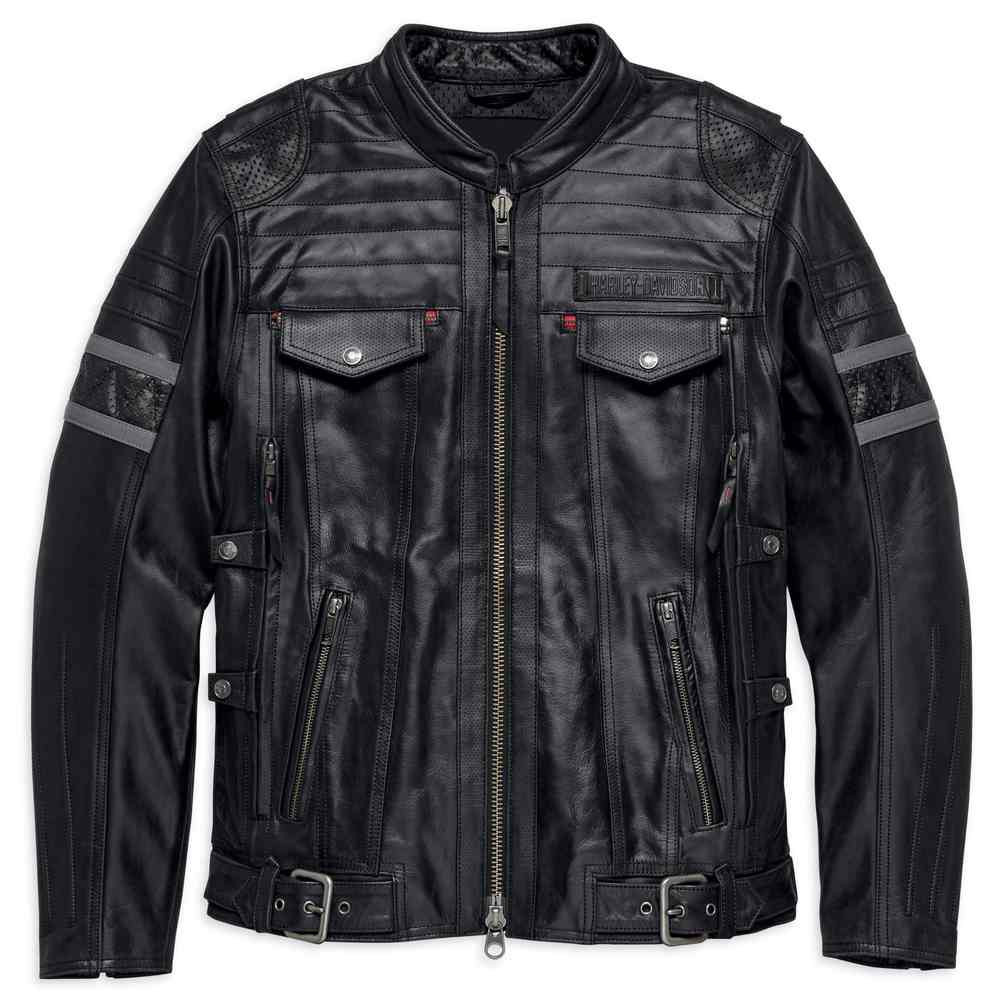 Harley-Davidson® Men's Triple Vent System Wick Twister Leather Jacket ...