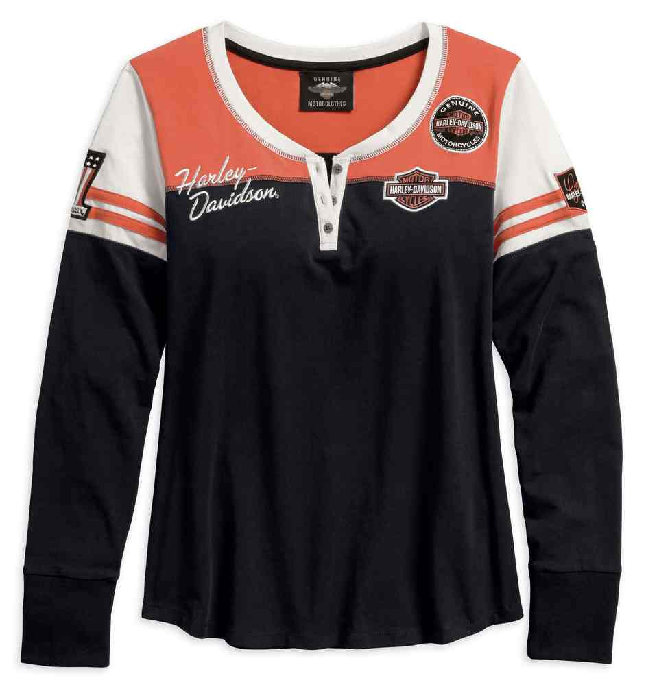 HarleyDavidson® Women's Classics Colorblocked Long Sleeve Henley 99075