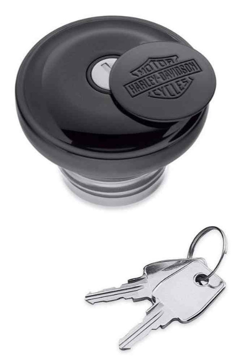HarleyDavidson® Bar & Shield Logo SelfLocking Fuel Cap Gloss Black