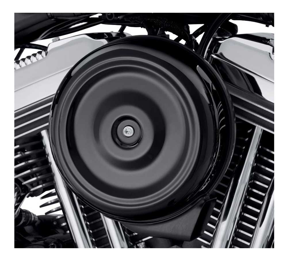 HarleyDavidson® BobberStyle Round Air Cleaner Cover Gloss Black