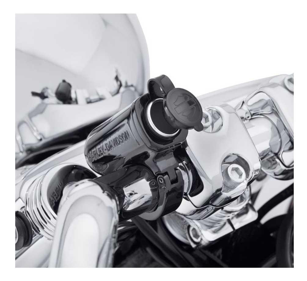 HarleyDavidson® Handlebar Mount Auxiliary Power Port Black, Multi