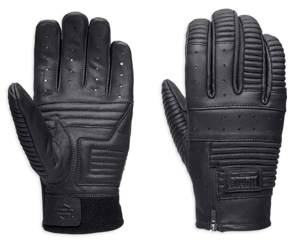 HarleyDavidson® Men's Stormy Leather FullFinger Gloves, Black 98021