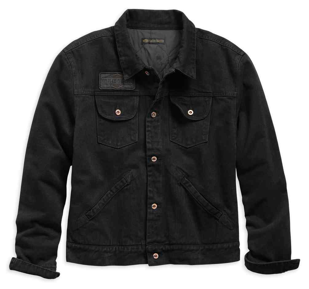 Harley-Davidson® Men's Over-dyed Slim Fit Denim Jacket, Black 98403 ...