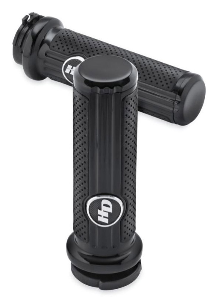 HarleyDavidson® Defiance Hand Grips Black Anodized, MultiFit Item