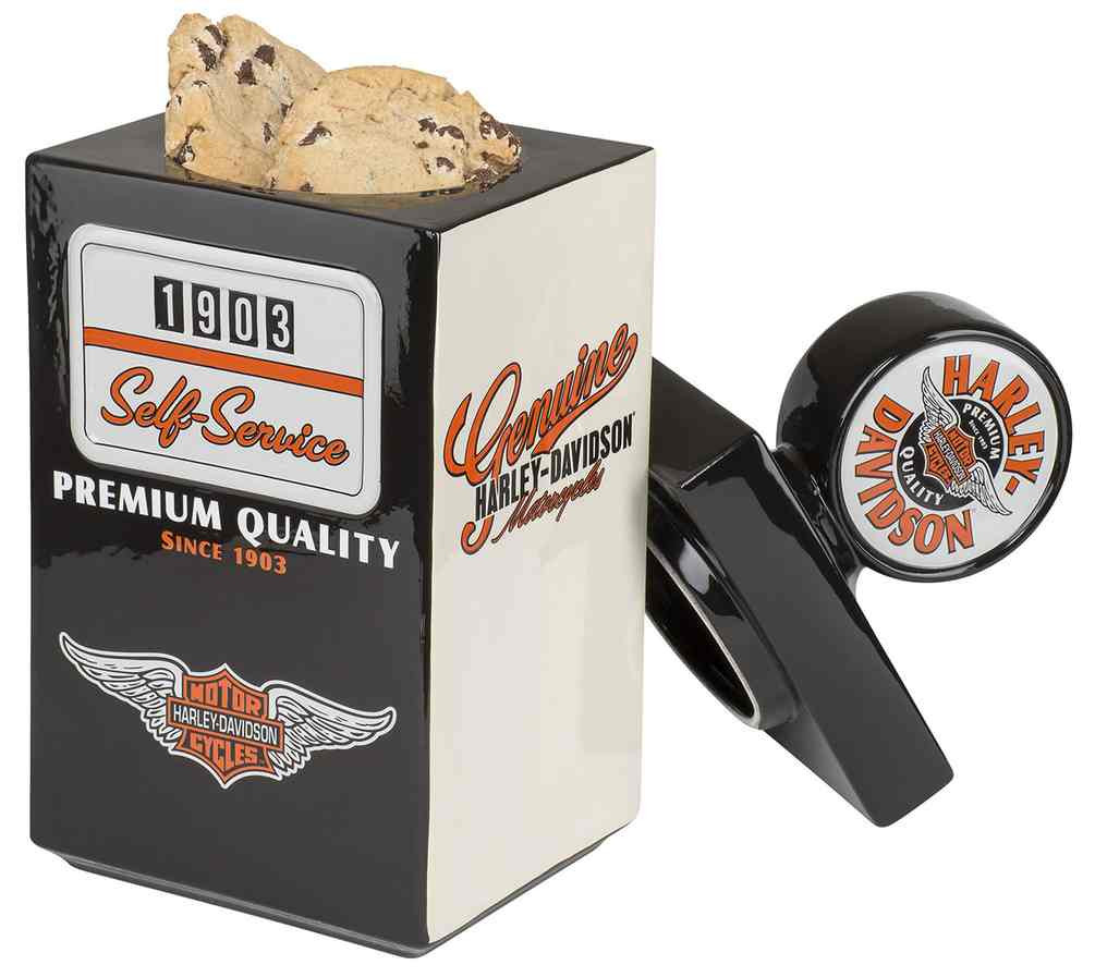 HarleyDavidson® Custom Sculpted Ceramic Gas Pump Cookie Jar, Black HDX99110 Wisconsin Harley