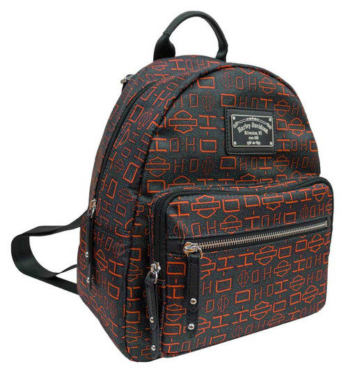 HarleyDavidson® Womens Silky Gray Backpack w/ Adjustable Straps Wisconsin
