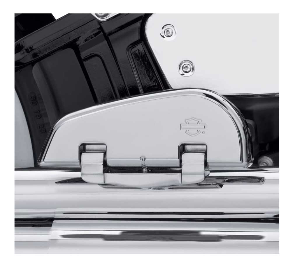 HarleyDavidson® Contemporary Passenger Footboard Pan Kit, Chrome