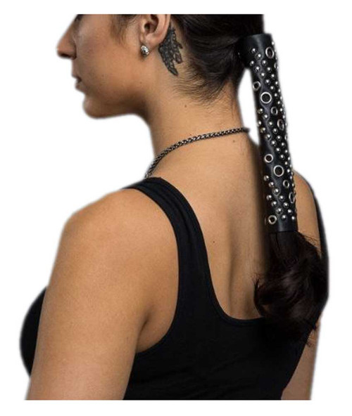 Download Hair Gloves Women's Leather Hair Wrap With Metal Eyelets ...