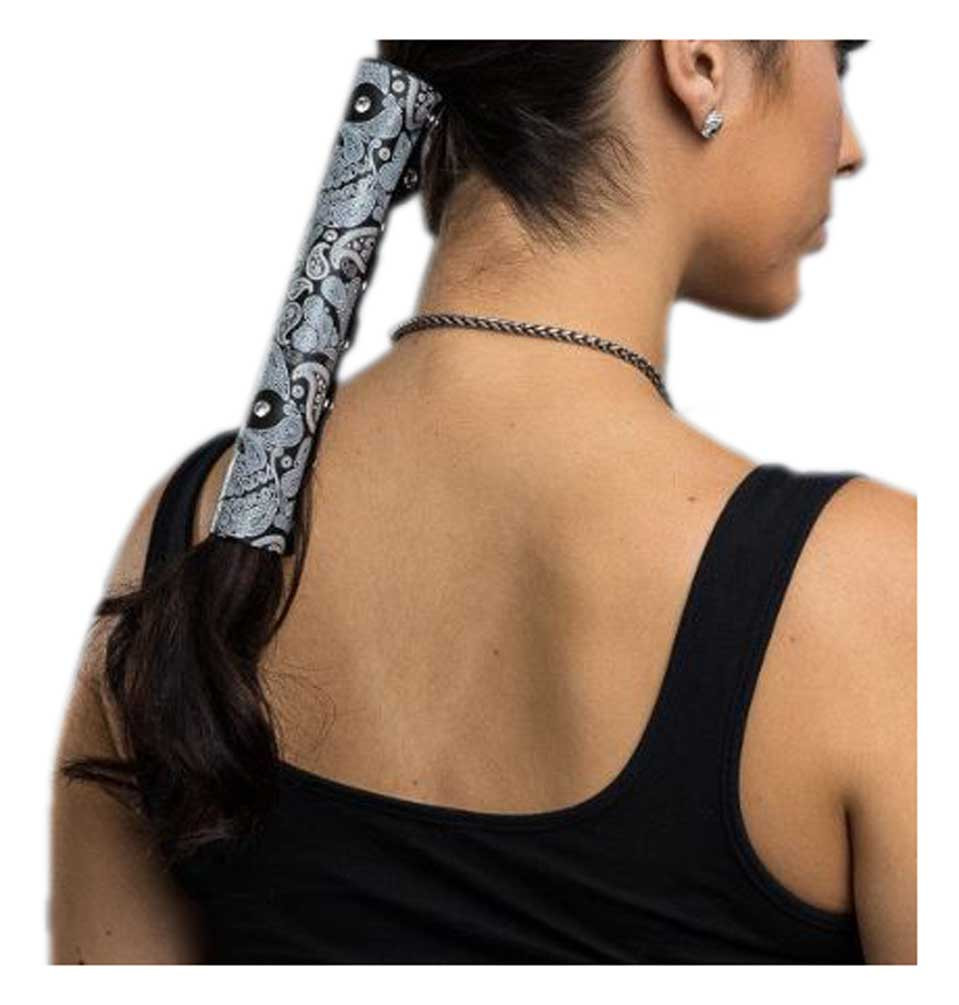 Download Hair Gloves Women's Leather Hair Wrap Paisley Skull With ...
