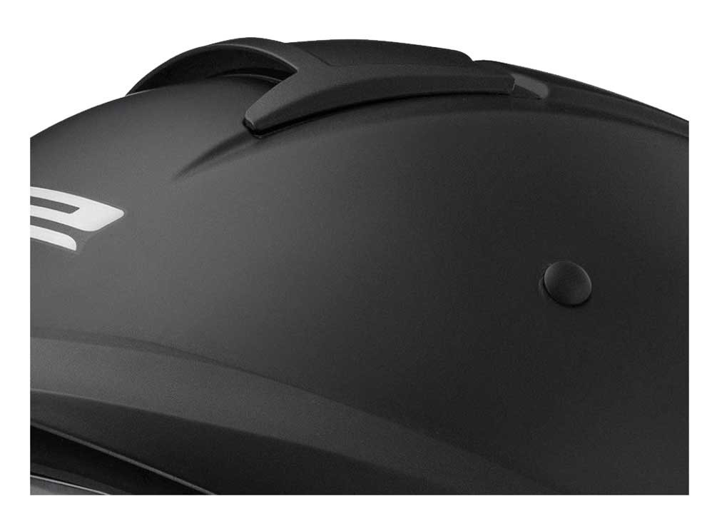 LS2 Helmets Rebellion Sun Shield Motorcycle Half Helmet Gloss Black